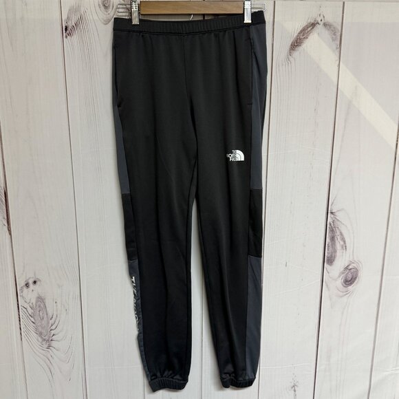 The North Face Boys Logo Jogger Pants L (14/16) Two-Tone Gray EUC - Picture 1 of 11